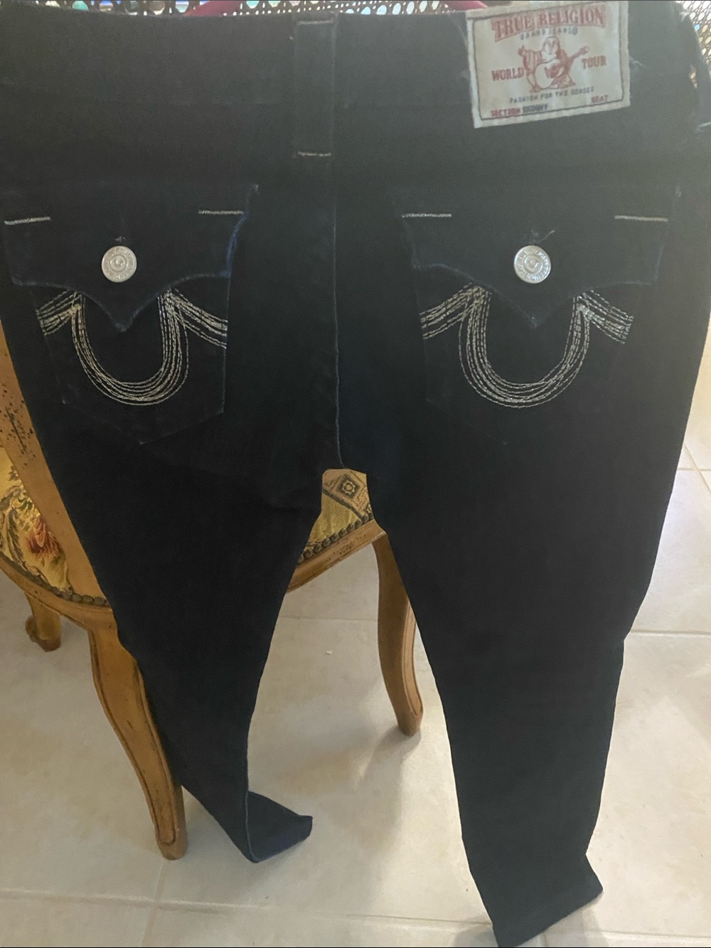 True Religion Women's Dark Blue Skinny Jeans